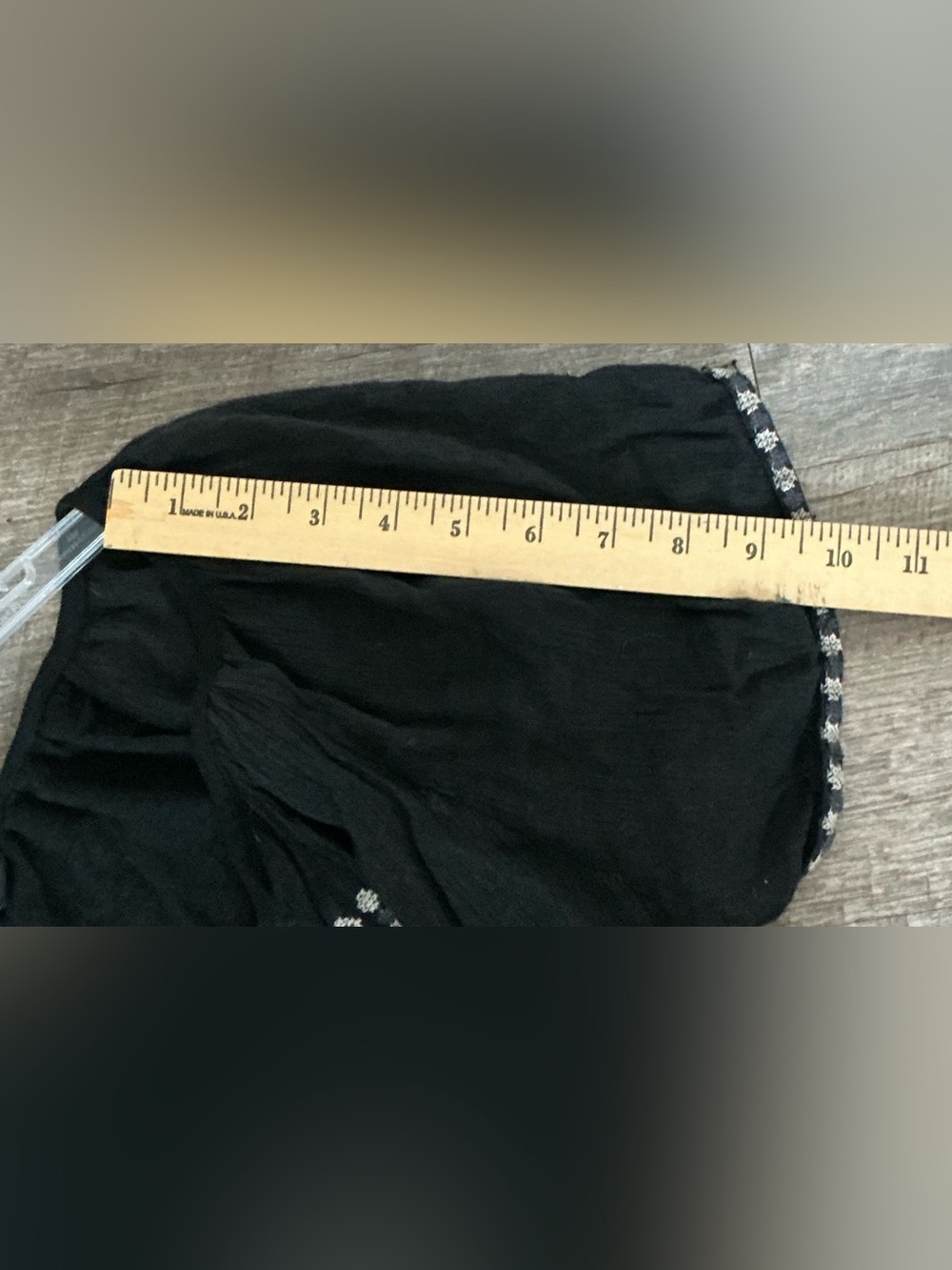 Lucky Brand Black Embroidered PeasantBlouse L Sheer Boho Whimsigoth Festival Top - Picture 11 of 12